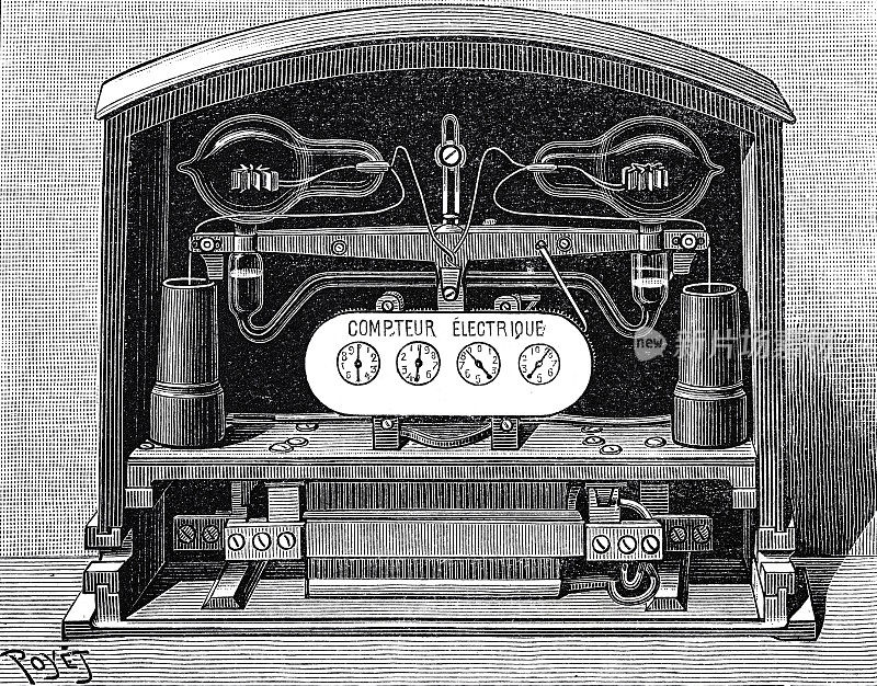 1889年巴黎万国博览会:电表，Elihu Thomson